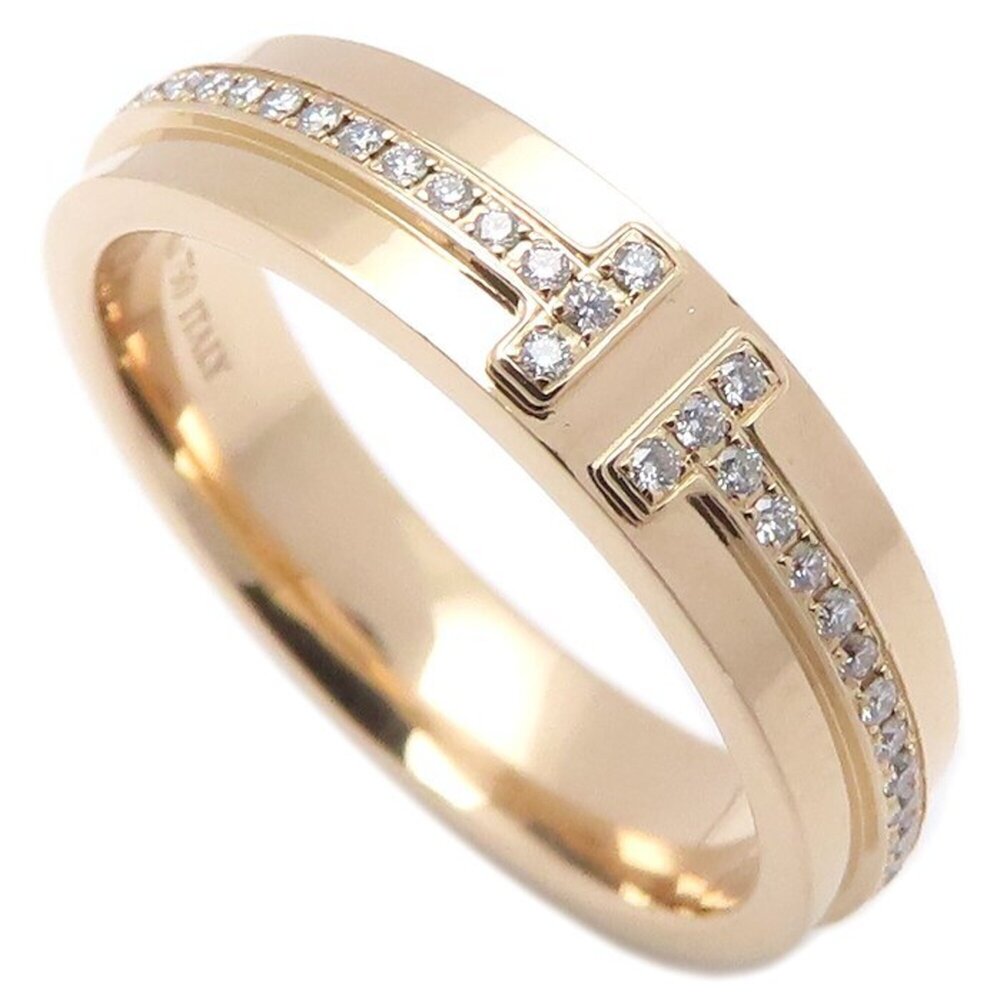 TIFFANY&Co. T Narrow Ring Diamond 18KPG 295900